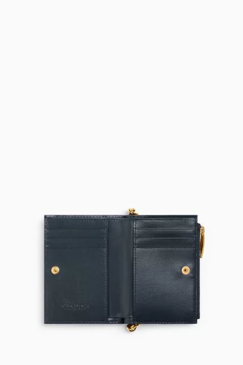 Small Solstice Bi-fold Wallet in Intrecciato Calfskin