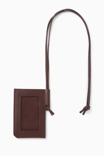 Badge Holder in Intrecciato Piccolo Calfskin