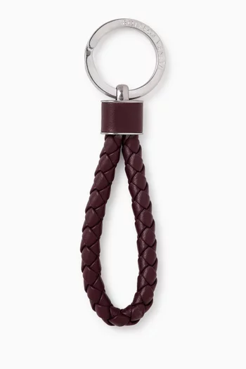 Key Ring in Intreccio Nappa