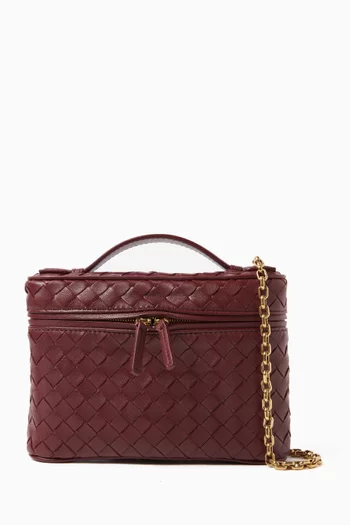 Small Vanity Case in Intrecciato Leather