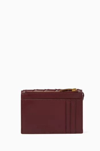 Andiamo Zipped Card Case in Intrecciato Nappa