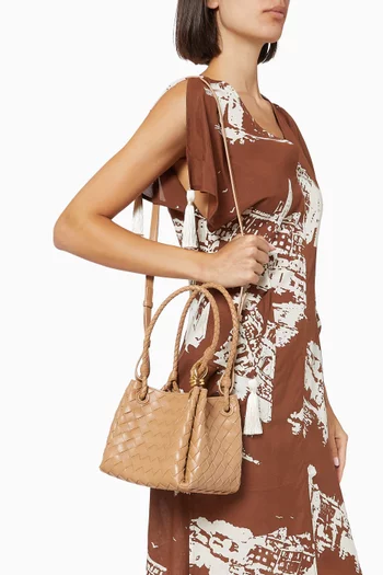 Small Parachute Bag in Intrecciato Leather