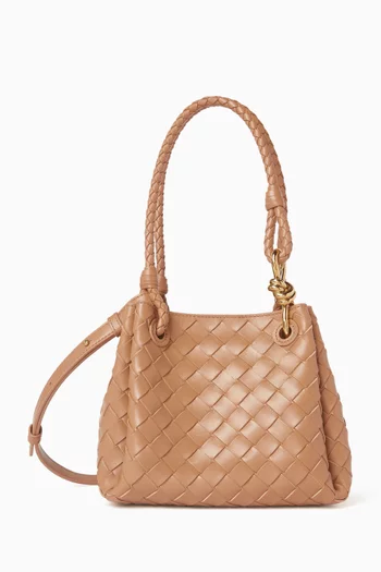 Small Parachute Bag in Intrecciato Leather