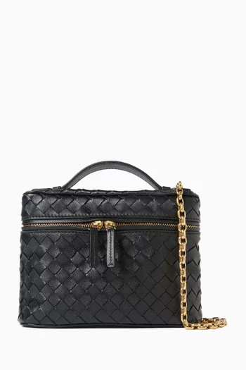 Small Vanity Case in Intrecciato Leather