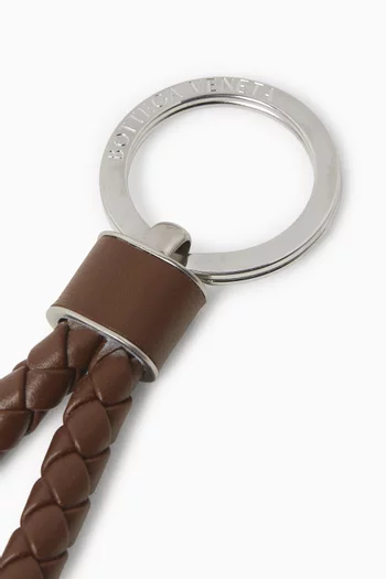 Key Ring in Intreccio Nappa