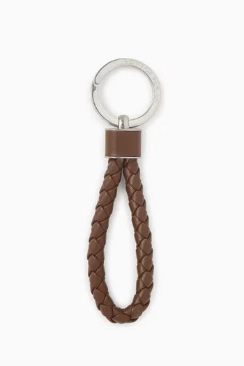 Key Ring in Intreccio Nappa