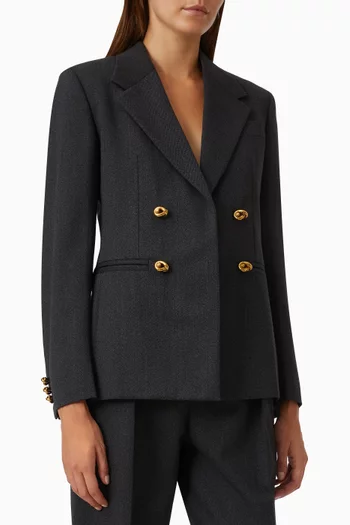 Knot Hardware Jacket in Mouline-wool