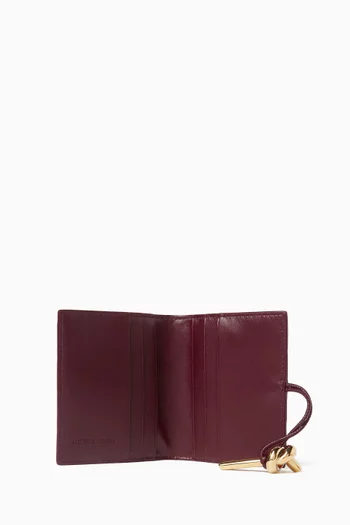 Andiamo Flap Card Case in Intrecciato Nappa