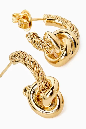 Knot Earrings in 18kt Gold-finish Sterling Silver