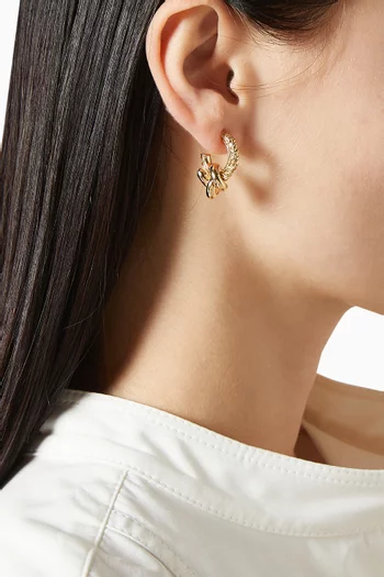 Knot Earrings in 18kt Gold-finish Sterling Silver