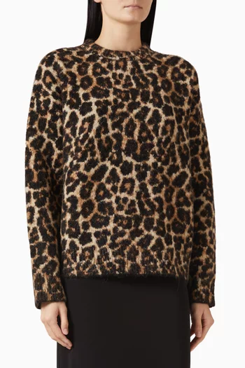 Sydney Leopard-print Sweater in Knit