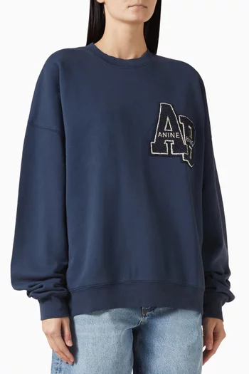 Miles Lettermen Sweatshirt in Cotton