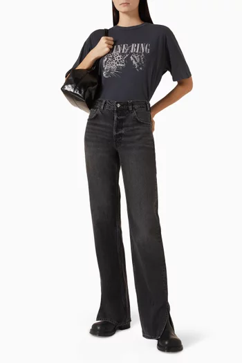 تي شيرت بطبعة الفهد قطن