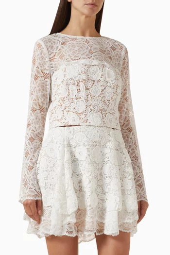 Margot Top & Skirt Set in Lace