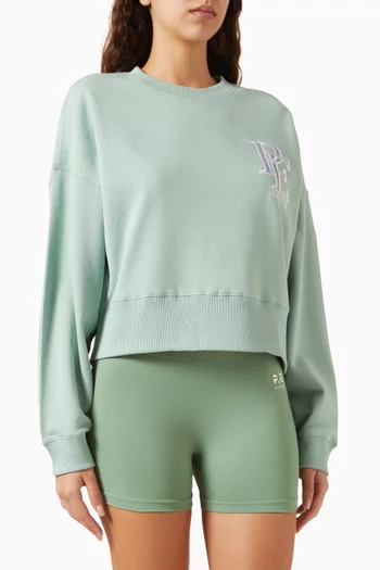 Summit Cropped Sweatshirt in Cotton