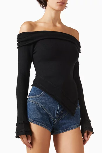 Soler Foldover Off-shoulder Top