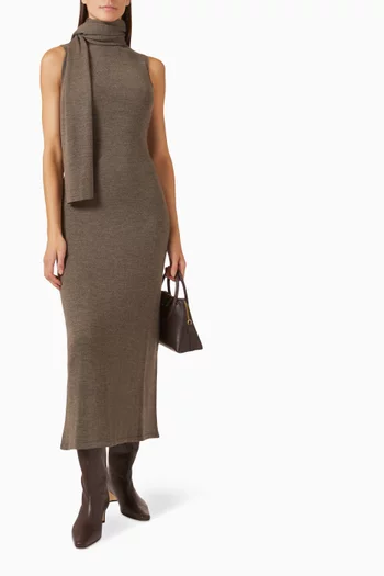 Canal Scarf Knit Dress  in Merino Wool