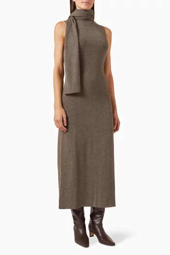 Canal Scarf Knit Dress  in Merino Wool