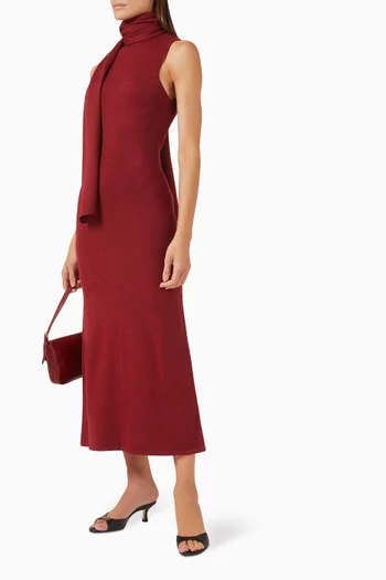 Canal Scarf Knit Dress  in Merino Wool