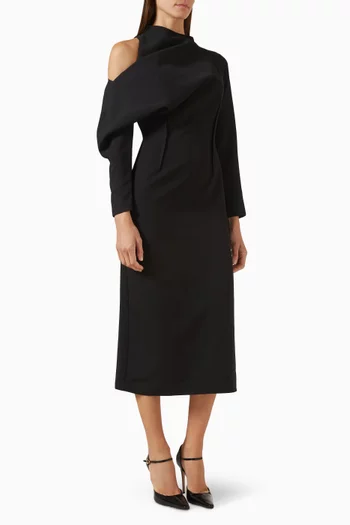 Asymmetric Midi Dress