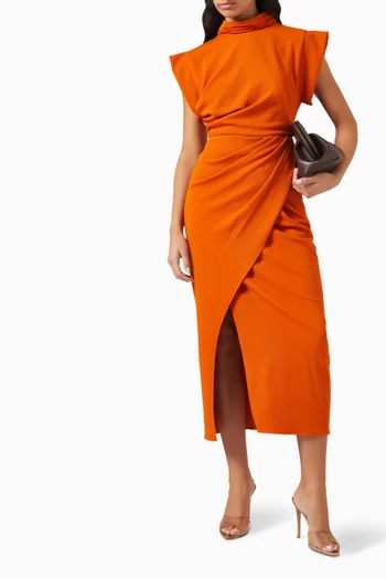 Gathered Midi Dress