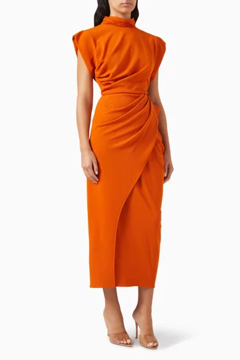 Gathered Midi Dress