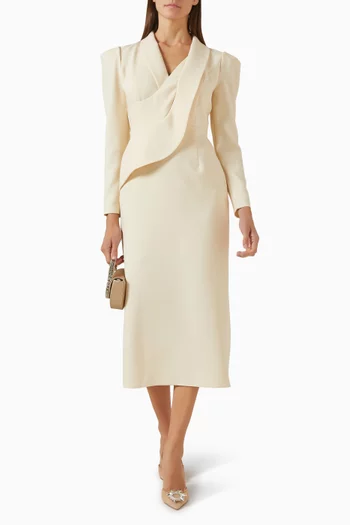 V-neck Midi Dress
