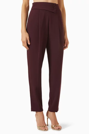 High-waist Tapered-leg Pants