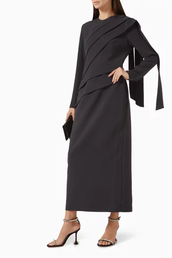 Pleated Midi Dress