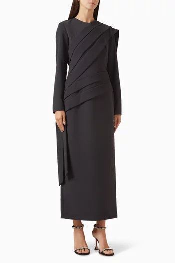 Pleated Midi Dress