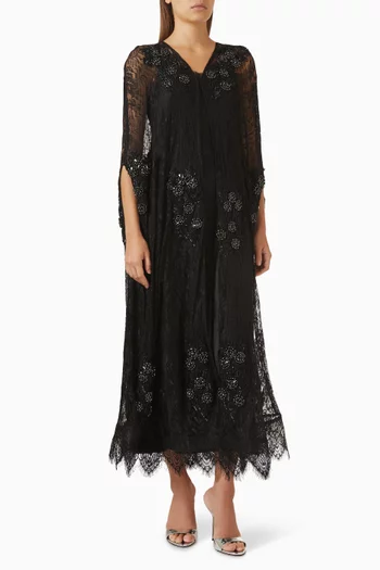 Crystal Embellished Cape Abaya