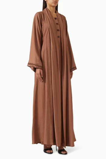 طقم عباية كتان، 3 قطع