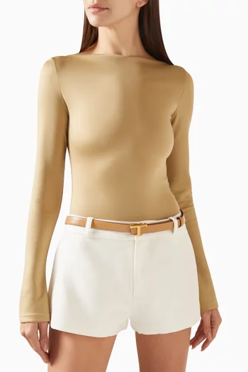 T Timeless Reversible Belt in Leather