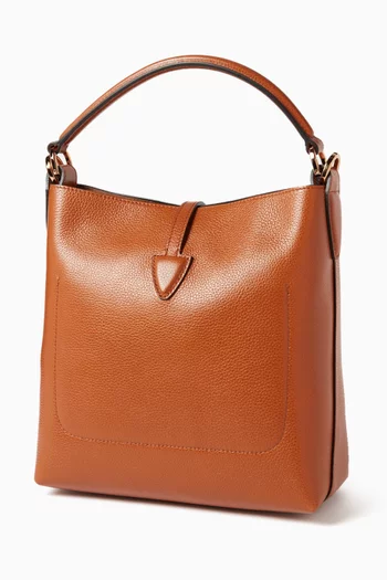 T-Timeless Mini Top-handle Bucket Bag in Grained Leather