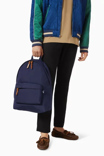 حقيبة ظهر كبيرة بشعار لاعب بولو على حصان