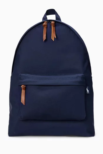 حقيبة ظهر كبيرة بشعار لاعب بولو على حصان