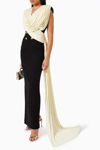 Panton Draped Maxi Dress