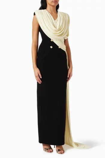 Panton Draped Maxi Dress
