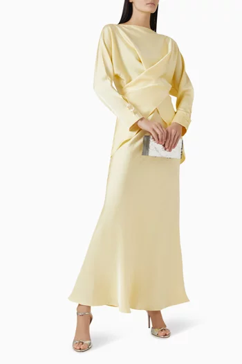 Tessa Top & Skirt Set in Satin