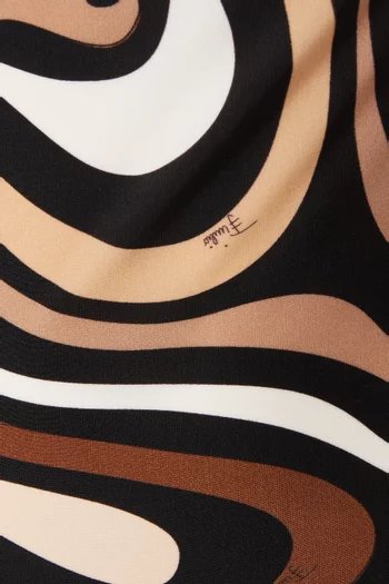 Marmo-print One-piece Swimsuit
