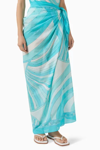 Iride-print Pareo in Cotton