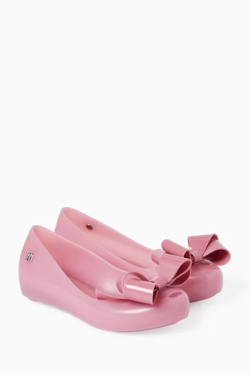 Ultragirl Classy Bow Ballet Flats in PVC