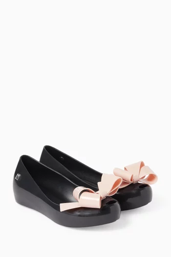 Ultragirl Classy Bow Ballet Flats in PVC