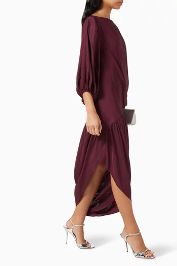 فستان بفتحة درابيه رايون