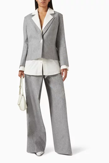 Tailored Blazer in Cotton-blend