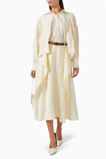 Belted Drape Skirt