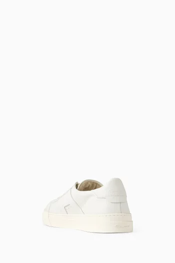 Double-buckle Sneakers in Leather