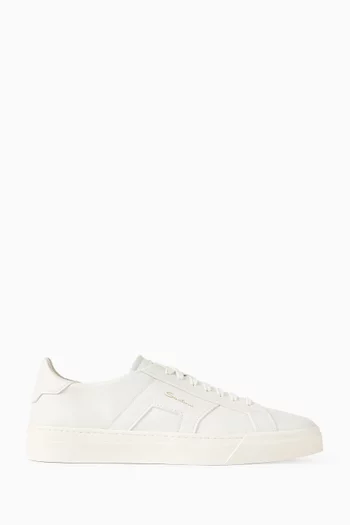 Double-buckle Sneakers in Leather