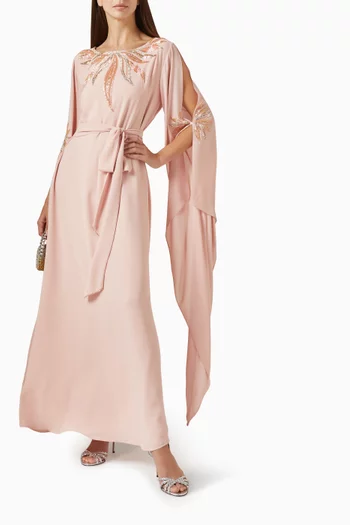 Embellished Belted Kaftan