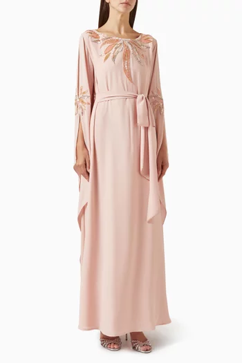 Embellished Belted Kaftan